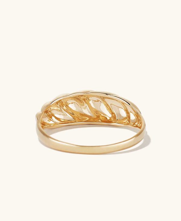 Thin Crescent Dome Ring